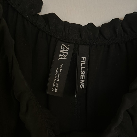 Zara Off the Shoulder Crop Top Blouse Size M - Picture 2 of 4